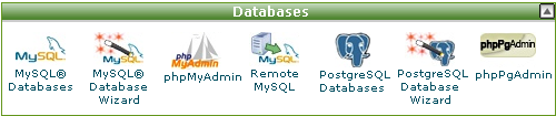 hostmonster cpanel databases cPanel数据库管理