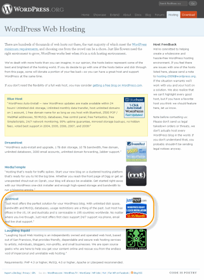 WordPress推荐主机